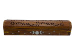 Triple Moon Wooden Box Incense Burner