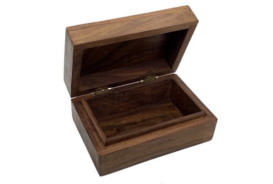 Hand Carved Eye of Horus Wooden Box Inside