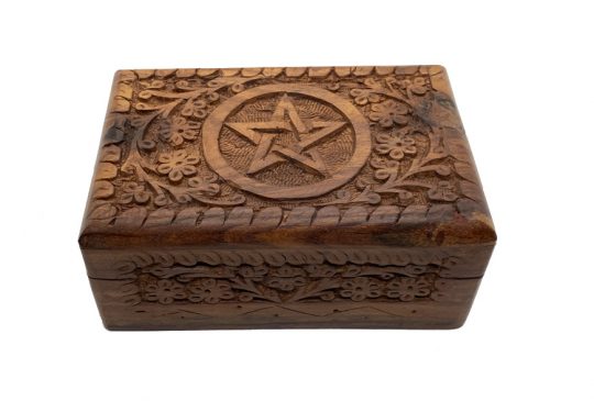 Hand Carved Pentacle Box