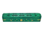 Green Celestial Wooden Box Incense Burner