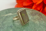 Epidote Ring in Sterling SIlver Size 6