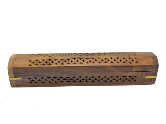 Scroll Wooden Box Incense Burner