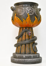 Triple Moon Cauldron Candle Holder