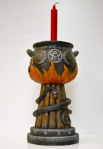 Triple Moon Cauldron Candle Holder