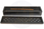 Large Black Wood Incense Box