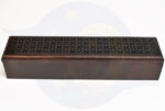 Large Brown Wooden Box Burner with Fire Proof Felt