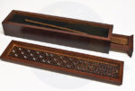 Large Brown Wood Incense Box