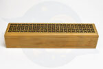 Large Natural Wood Finish Incense Burner with Fire Proof Felt
