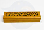 Natural Wood Incense Box Burner with Fire Proof Felt