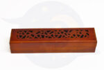 Rosewood Finish Wood Incense Box Burner with Fire Proof Felt
